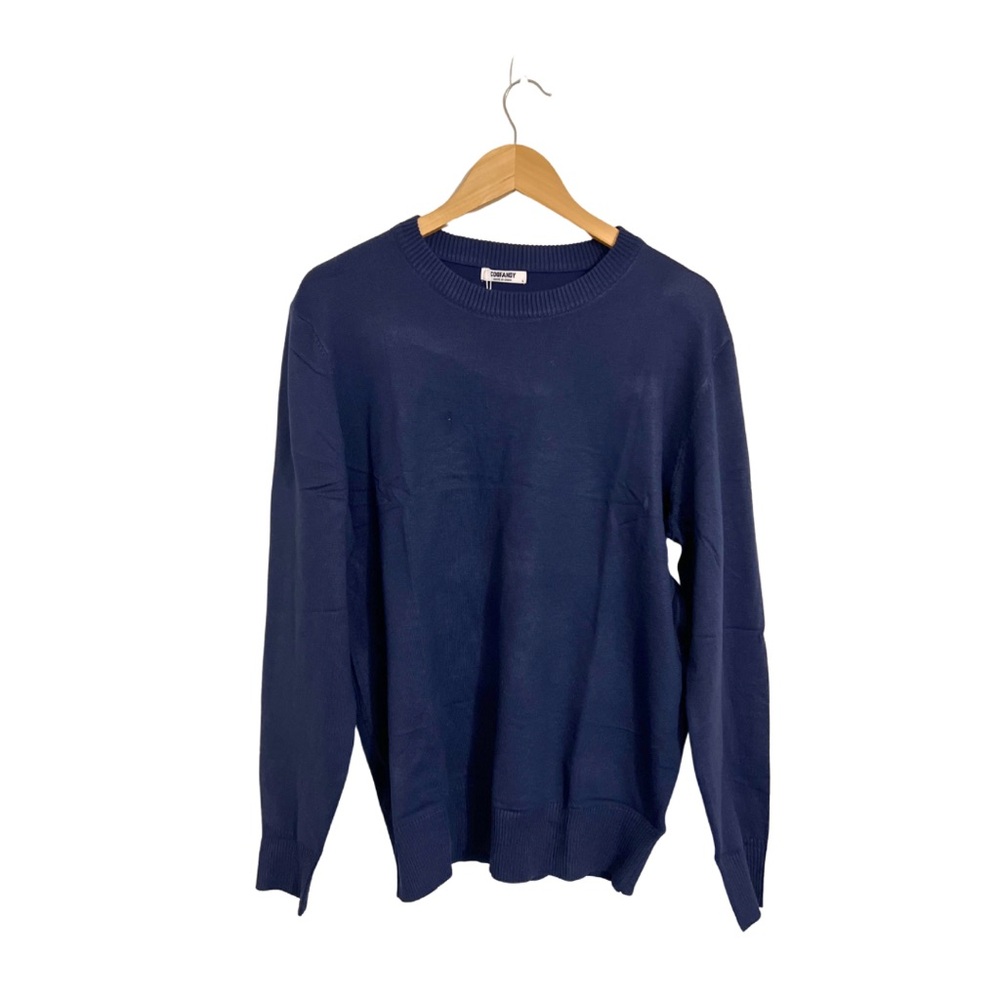 Classic Blue Crew Neck Sweater
